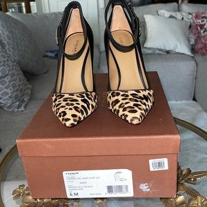 Coach pointy harbor lep hairclf heel shoes.